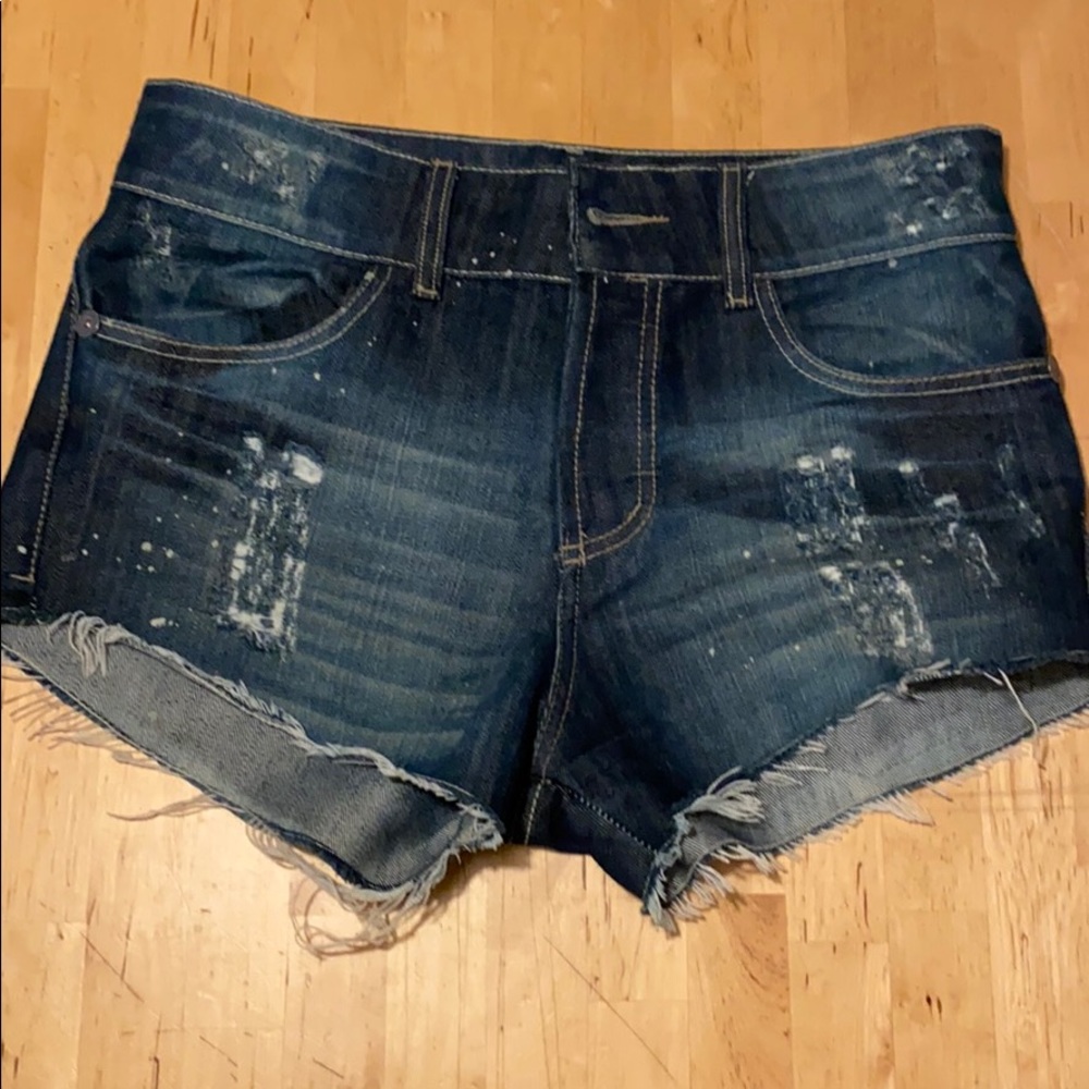 Dark wash denim short Farm Rio
